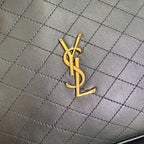 Saint Laurent TRAVEL BAG 31 IN KHAKI GREEN LAMBSKIN GOLD HARDWARE
