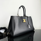 Celine TRIOMPHE 37 BLACK SOFT CALFSKIN HANDBAG