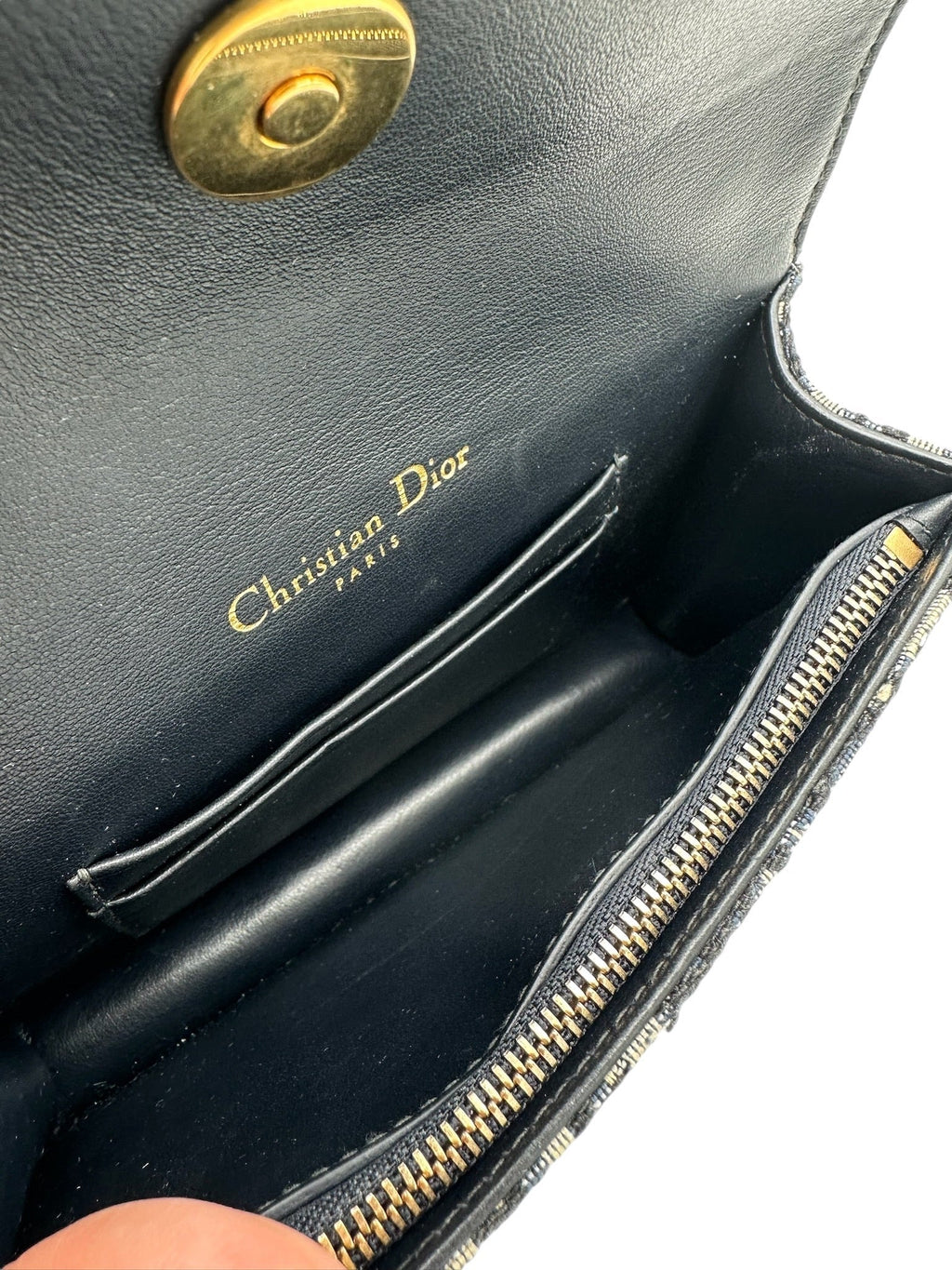 DIOR - Oblique Saddle Belt Bag Navy Blue