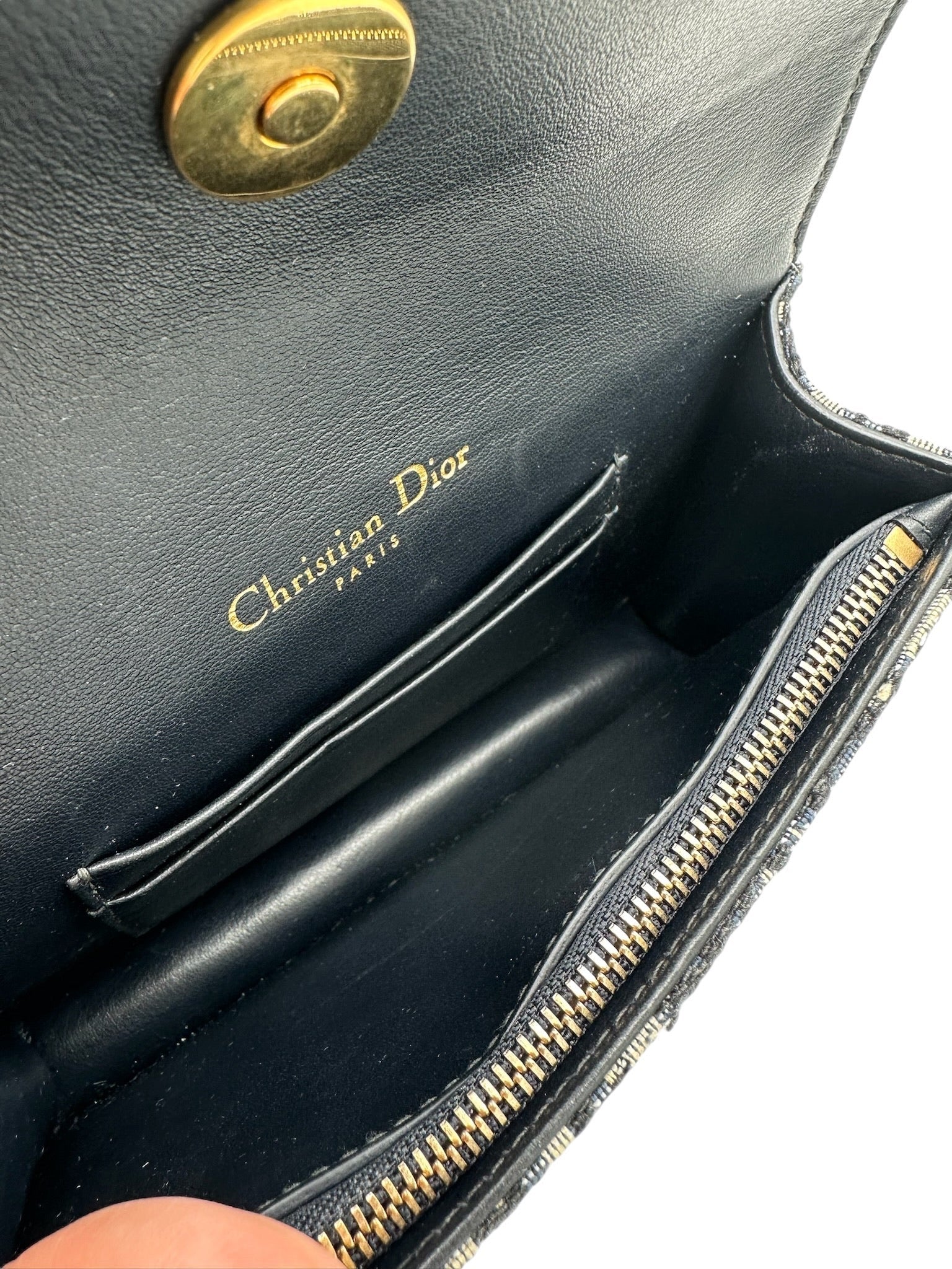 DIOR - Oblique Saddle Belt Bag Navy Blue