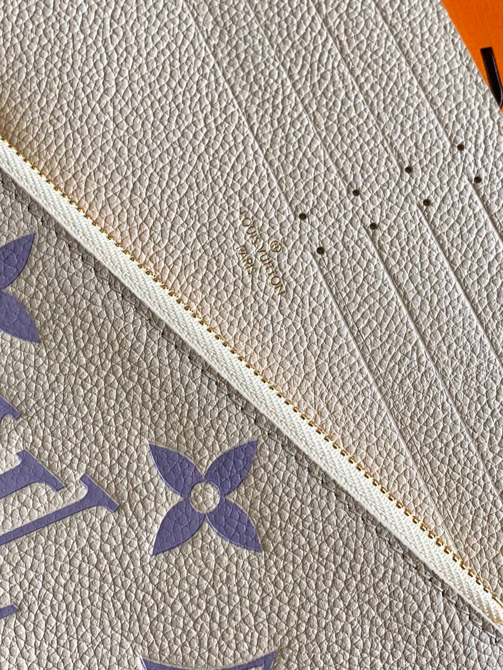 Louis Vuitton FELICIE POCHETTE 21 POUCH WHITE PURPLE MONOGRAM CANVAS