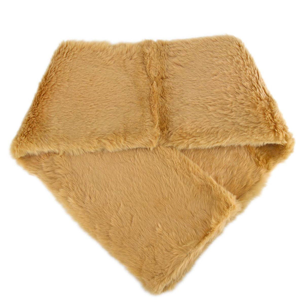Christian Dior Beige Fur Scarf Stole Small New