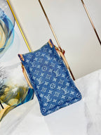 Louis Vuitton ONTHEGO 35 IN BLUE MONOGRAM DENIM