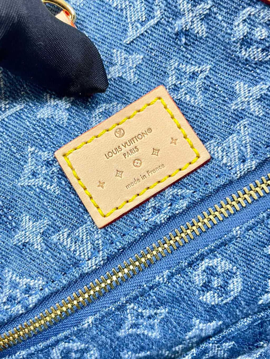 Louis Vuitton ONTHEGO 35 IN BLUE MONOGRAM DENIM
