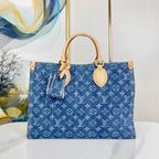 Louis Vuitton ONTHEGO 35 IN BLUE MONOGRAM DENIM