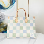 Louis Vuitton ONTHEGO 35 IN PISTACHIO DAMIER GIANT CANVAS
