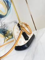 Louis Vuitton ALMA  BB 25 IN WHITE MONOGRAM DUNE CANVAS GOLD HARDWARE