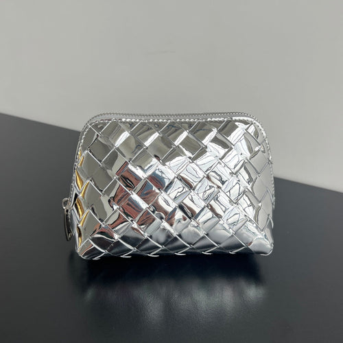 Bottega Veneta INTRECCIATO 16 BAG IN SILVER LAMBSKIN