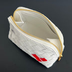 Bottega Veneta INTRECCIATO 16 BAG IN WHITE MIX RED LAMBSKIN