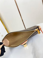 Louis Vuitton POCHETTE TIRETTE 22 IN BROWN MONOGRAM CANVAS GOLD BUCKLE