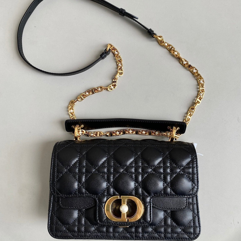 DIOR MINI JOLIE 22 BAG BLACK CALFSKIN