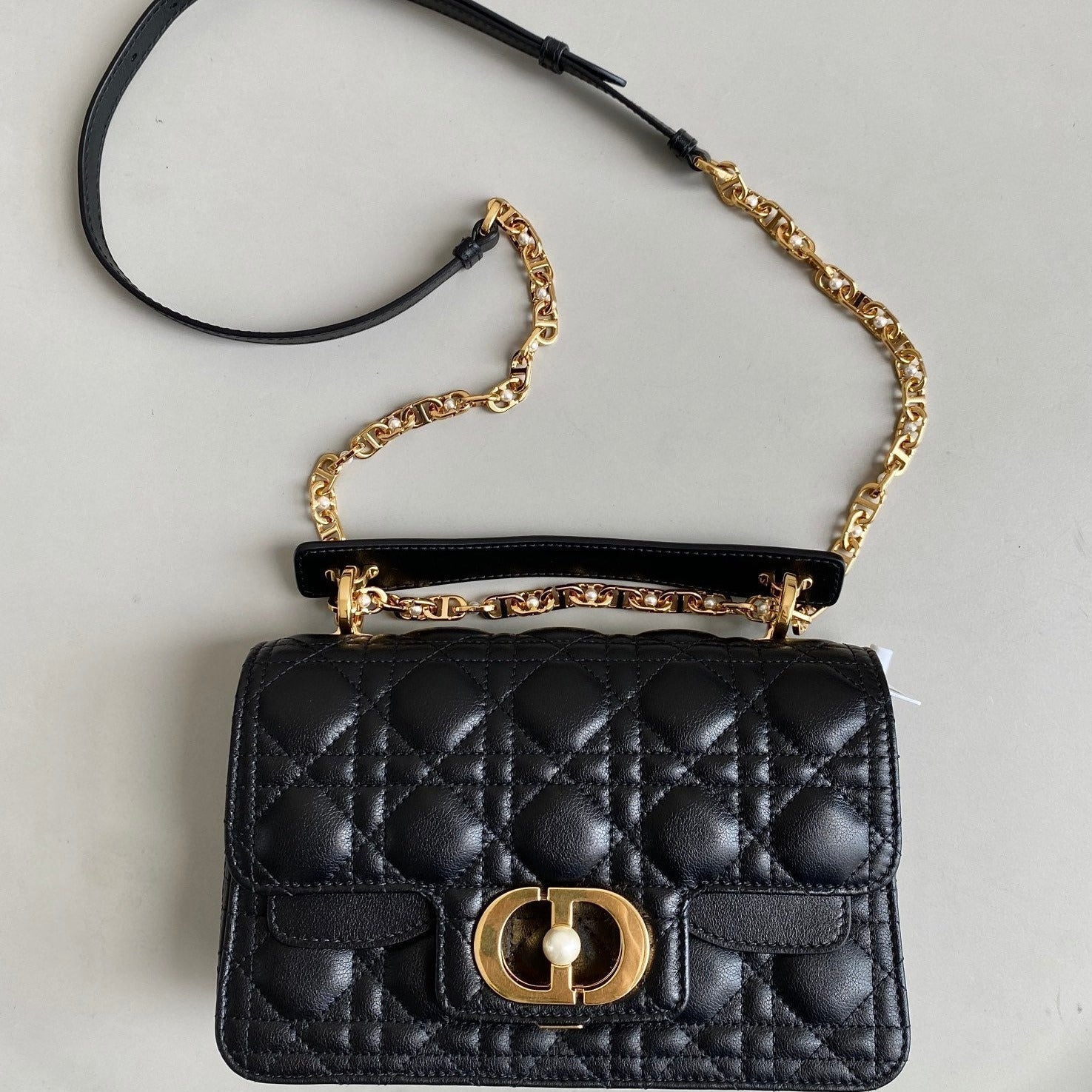 DIOR MINI JOLIE 22 BAG BLACK CALFSKIN