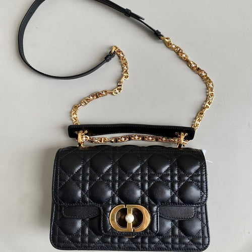 DIOR MINI JOLIE 22 BAG BLACK CALFSKIN