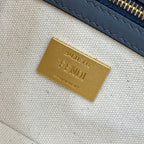 FENDI BAGUETTE CANVAS 27 BAG BLACK STRAP WITH MULTICOLOUR EMBROIDERY GOLD HARDWARE