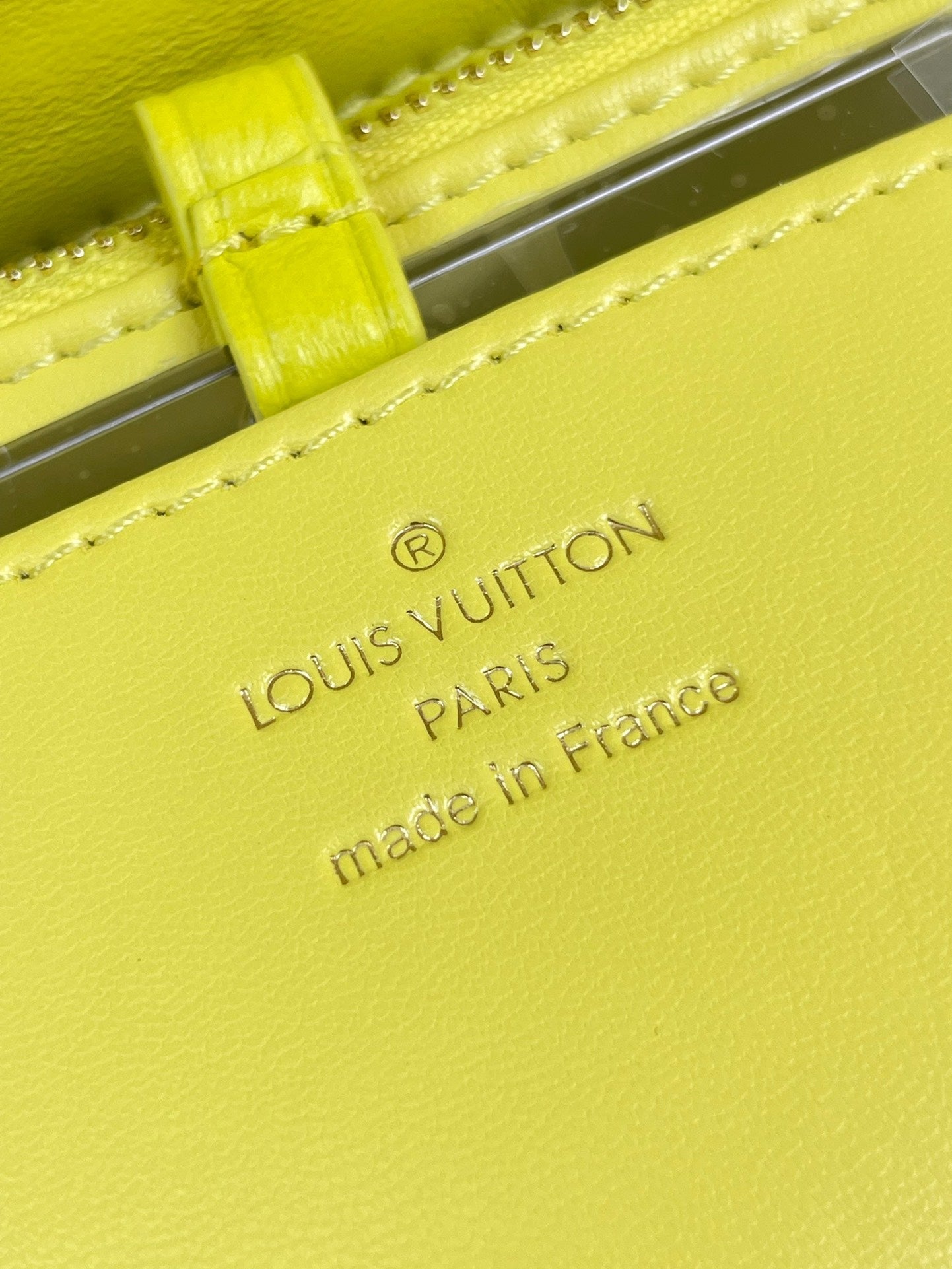 Louis Vuitton GO-14 MM 23 IN LEMON YELLOW QUILTED LAMBSKIN GOLD HARDWARE