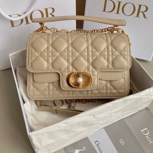 DIOR MINI JOLIE 22 BAG BEIGE CREAM CALFSKIN