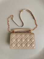 DIOR MINI JOLIE 22 BAG BEIGE CREAM CALFSKIN