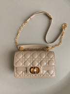 DIOR MINI JOLIE 22 BAG BEIGE CREAM CALFSKIN
