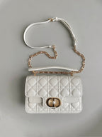 DIOR MINI JOLIE 22 BAG WHITE CALFSKIN