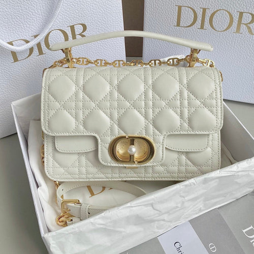 DIOR MINI JOLIE 22 BAG WHITE CALFSKIN