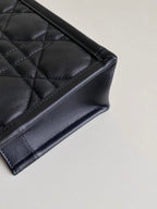 DIOR MINI BOOK TOTE 21 BLACK MACCROCANNAGE CALFSKIN