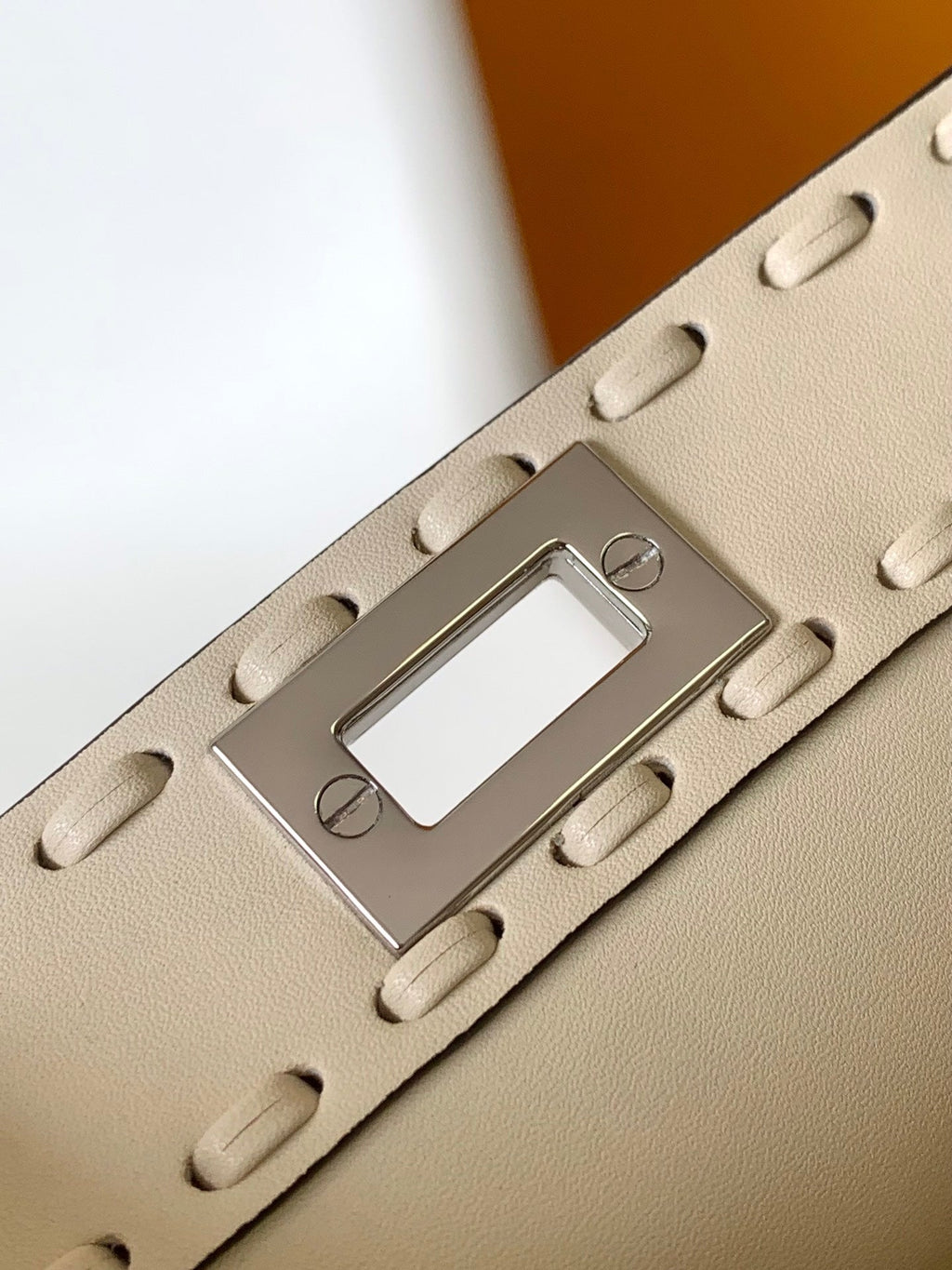 FENDI Peekaboo ISeeU Petite 20 Bag Ivory Leather Shw