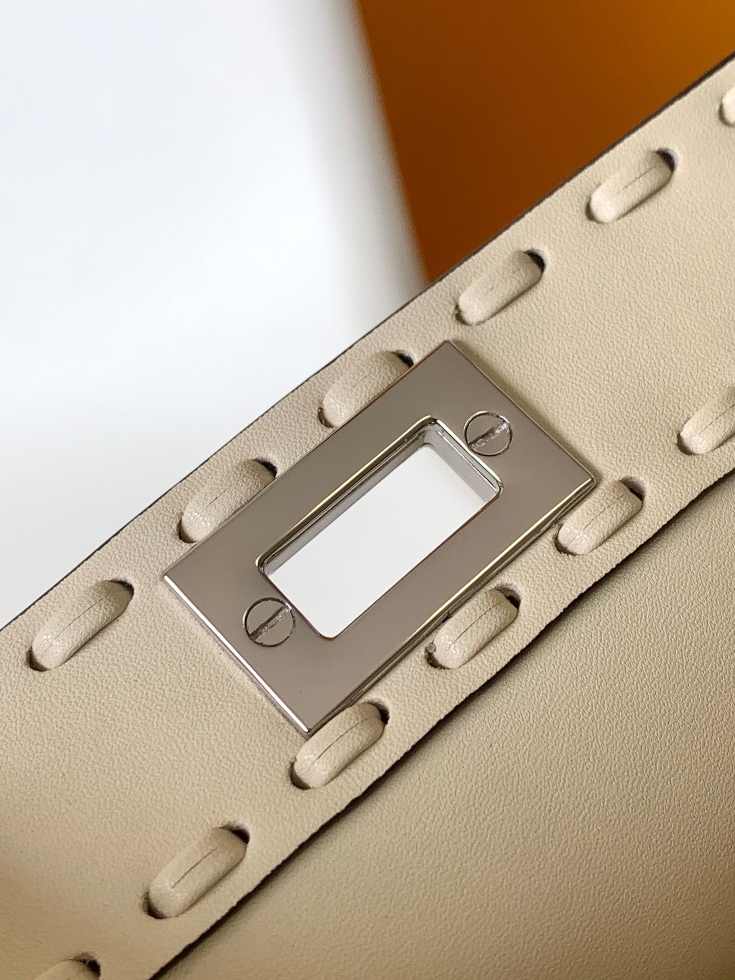 FENDI Peekaboo ISeeU Petite 20 Bag Ivory Leather Shw