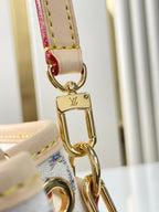 Louis Vuitton NANO NOÉ 16 IN WHITE MONOGRAM JACQUARD FABRIC AND BEIGE CALFSKIN TRIM