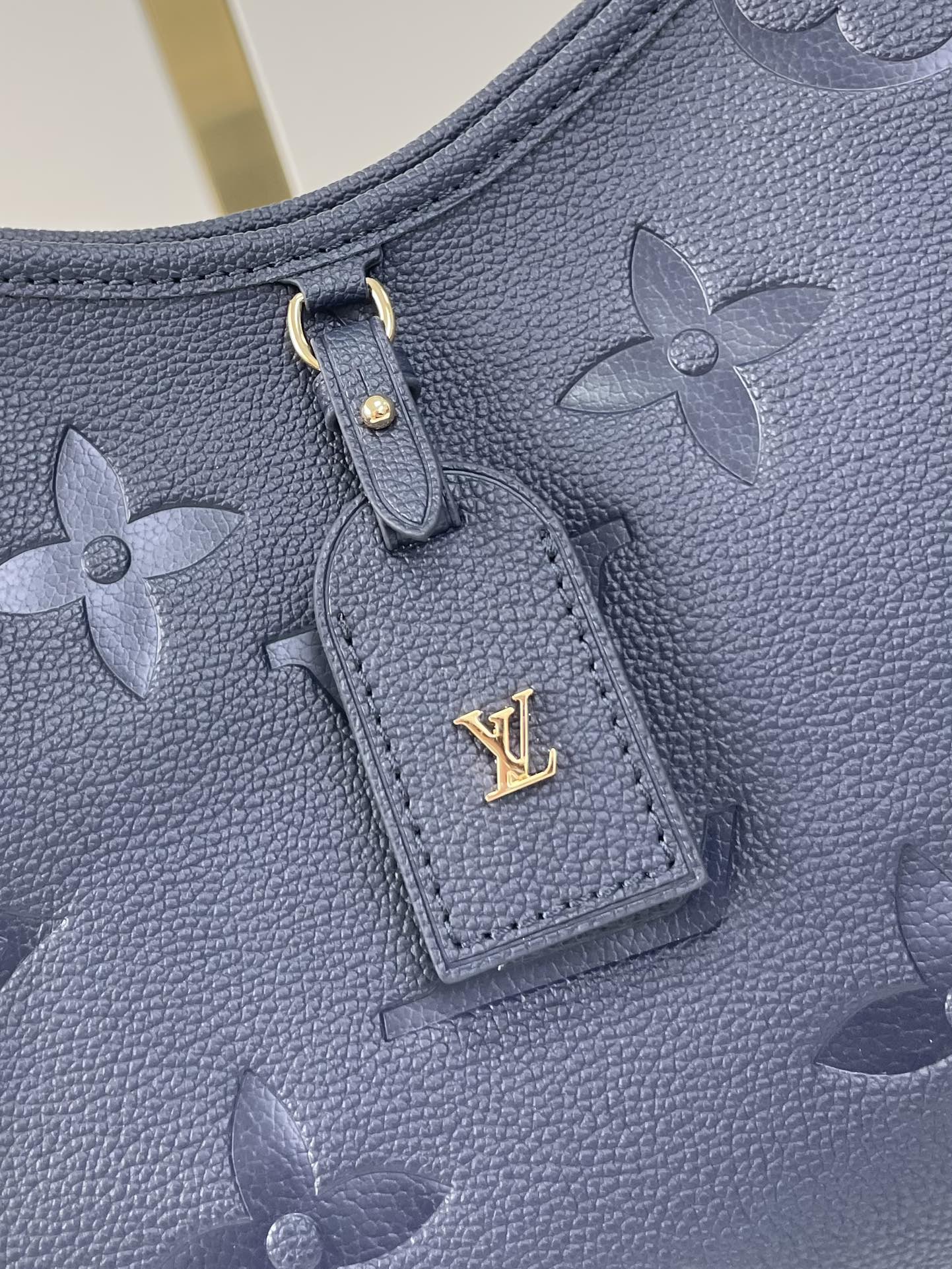 Louis Vuitton CARRYALL 29 IN DARK NAVY MONOGRAM EMPREINTE LEATHER