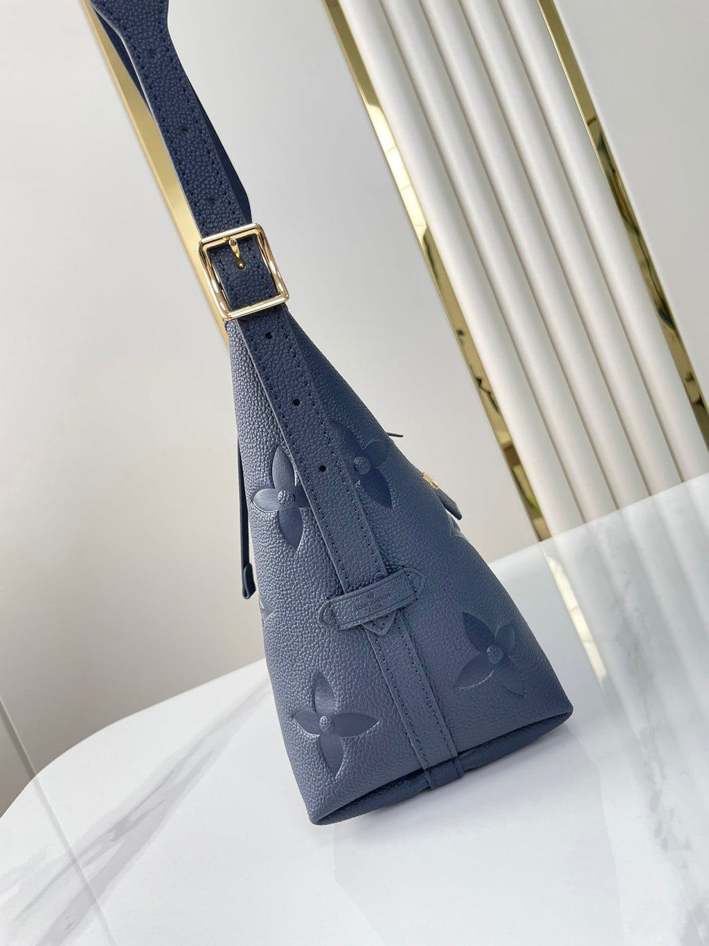 Louis Vuitton CARRYALL 29 IN DARK NAVY MONOGRAM EMPREINTE LEATHER