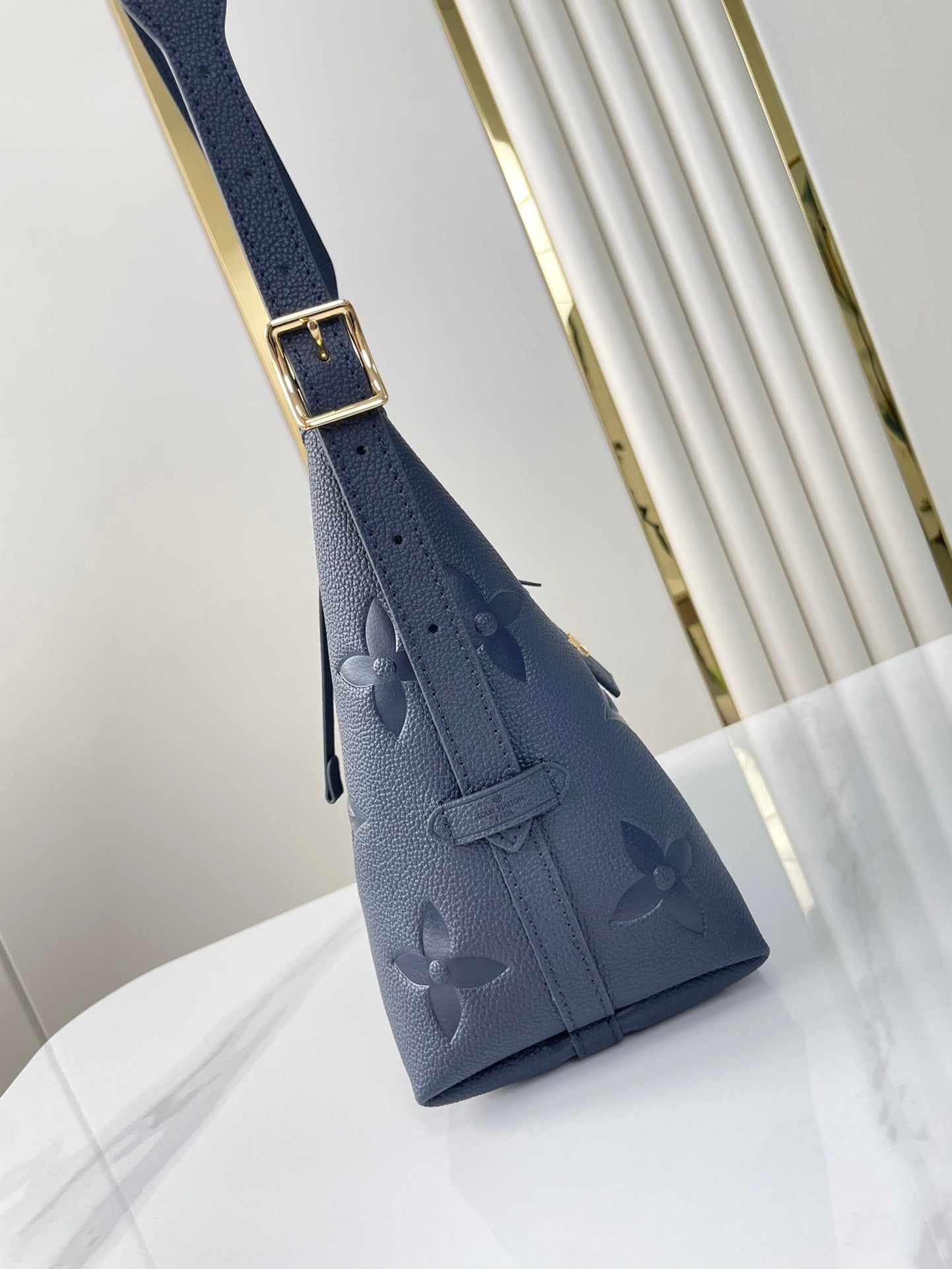 Louis Vuitton CARRYALL 29 IN DARK NAVY MONOGRAM EMPREINTE LEATHER