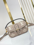 Louis Vuitton NANO DIANE 19 IN TOURTERELLE WHITE MONOGRAM EMPREINTE LEATHER