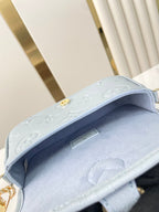 Louis Vuitton NANO DIANE 19 IN BEAU BLUE MONOGRAM EMPREINTE LEATHER