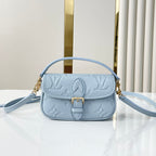 Louis Vuitton NANO DIANE 19 IN BEAU BLUE MONOGRAM EMPREINTE LEATHER