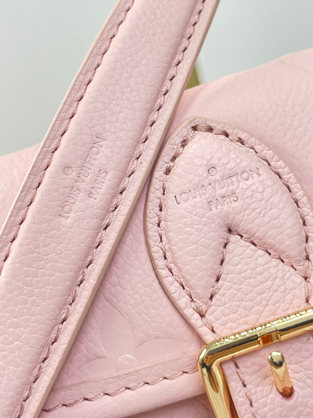 Louis Vuitton NANO DIANE 19 IN OPALE PINK MONOGRAM EMPREINTE LEATHER