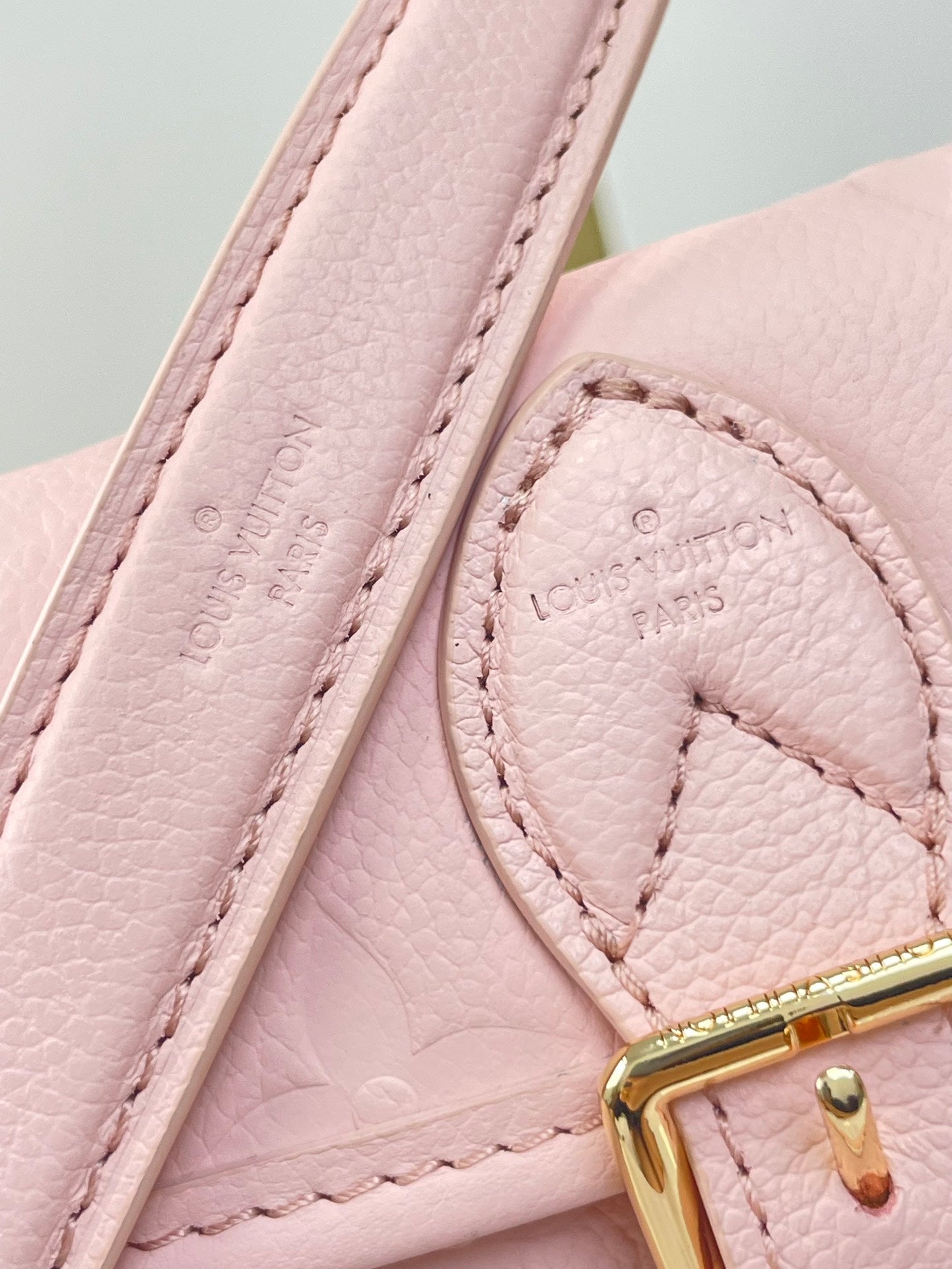 Louis Vuitton NANO DIANE 19 IN OPALE PINK MONOGRAM EMPREINTE LEATHER