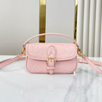 Louis Vuitton NANO DIANE 19 IN OPALE PINK MONOGRAM EMPREINTE LEATHER