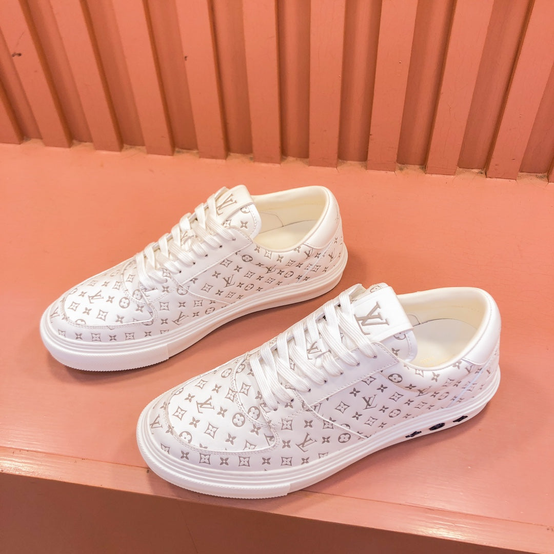 Louis Vuitton TRAINER SNEAKER IN BEIGE MONOGRAM CALFSKIN
