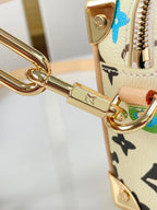 Louis Vuitton MINI SOFT TRUNK 18 IN VANILLA MONOGRAM CRAGGY CANVAS GOLD CHAIN