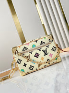 Louis Vuitton MINI SOFT TRUNK 18 IN VANILLA MONOGRAM CRAGGY CANVAS GOLD CHAIN