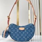 Louis Vuitton CROISSANT 25 IN BLUE MONOGRAM DENIM