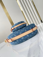 Louis Vuitton CROISSANT 25 IN BLUE MONOGRAM DENIM