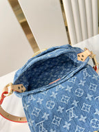 Louis Vuitton SUNSET 27 IN BLUE MONOGRAM DENIM GOLD BUCKLE