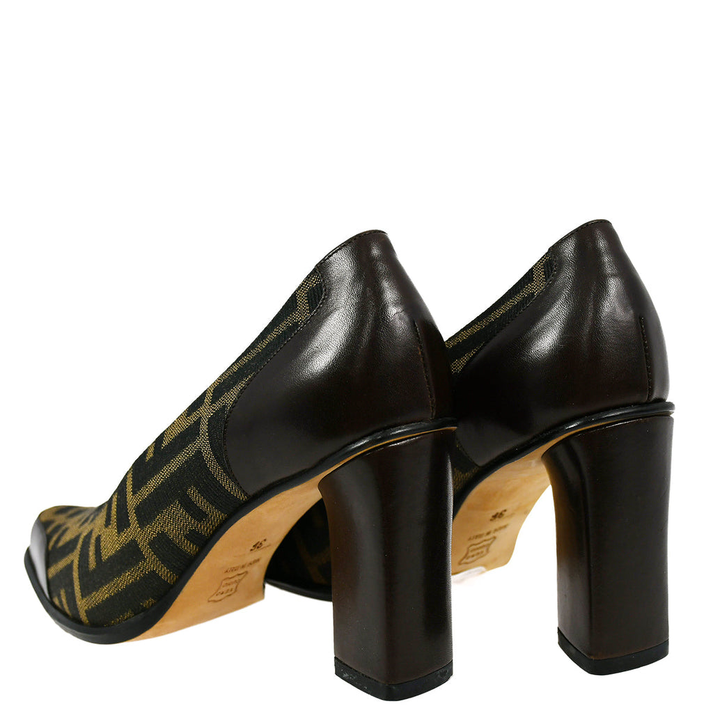 Fendi * Brown Zucca Shoes Pumps #36