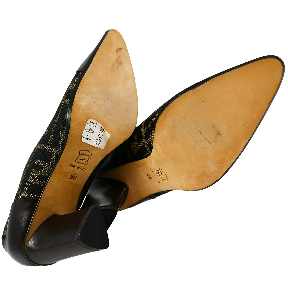 Fendi * Brown Zucca Shoes Pumps #36