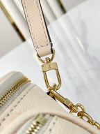 Louis Vuitton MINI BUMBAG 17 IN CREAM MONOGRAM EMPREINTE LEATHER GOLD HARDWARE