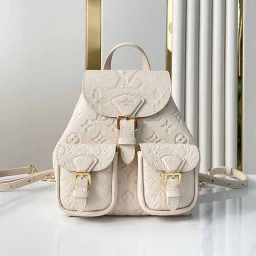 Louis Vuitton BACKUP BACKPACK 22 IN CREAM MONOGRAM EMPREINTE LEATHER