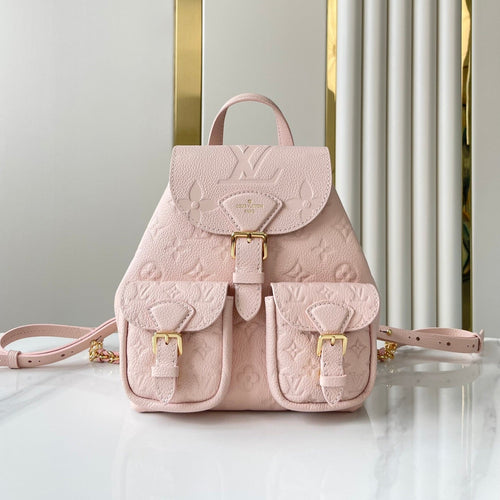 Louis Vuitton BACKUP BACKPACK 22 IN LIGHT PINK MONOGRAM EMPREINTE LEATHER