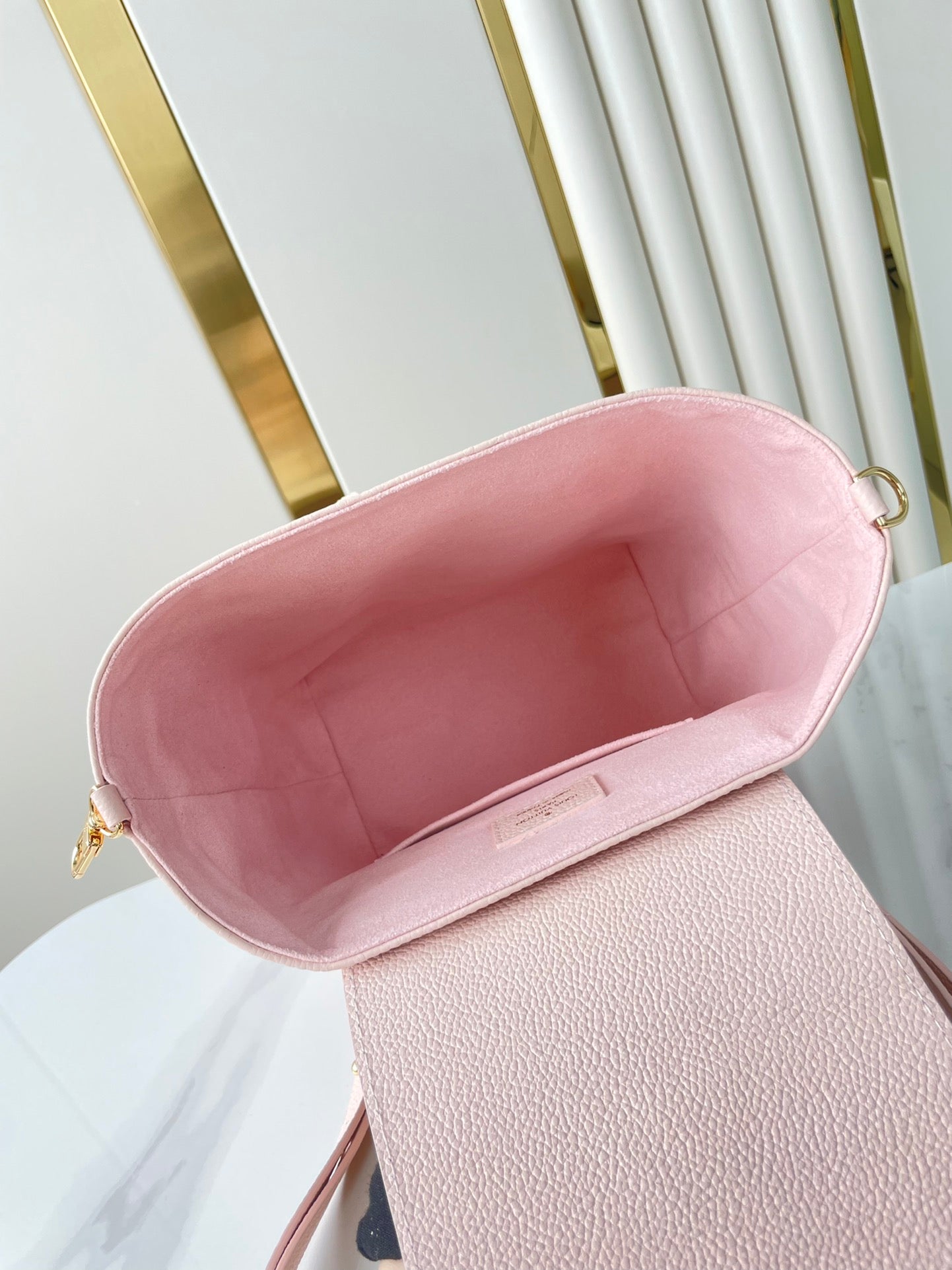 Louis Vuitton BACKUP BACKPACK 22 IN LIGHT PINK MONOGRAM EMPREINTE LEATHER