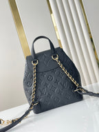 Louis Vuitton BACKUP BACKPACK 22 IN BLACK MONOGRAM EMPREINTE LEATHER